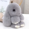 Genuine rex rabbit fur hanging ornament, rabbit pendant, plush bag, fur, cute mini version, little rabbit car key, Han family details Picture